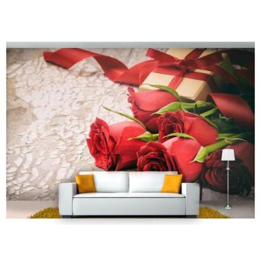 Imagem de Papel De Parede Flores Rosas Romantico 3D Nfl210 - Você Decora