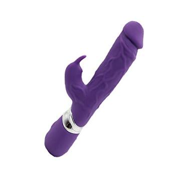 Imagem de Vibrador de silicone enorme para mulheres vibrador de coelho realista com 10 modos de vibração poderosos G-spot Estimulação Clitoral Massageador impermeável recarregável vibrando dildo brinquedo sexual para casal