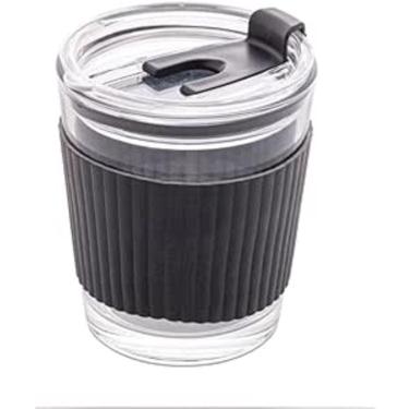 Imagem de Copo de Vidro com Cinta em Silicone Preto 350ml - Wolff