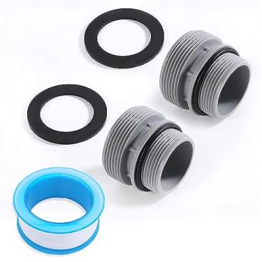 Imagem de POOLCOMFT Adaptador de mangueira de piscina 3,8 cm a 3,8 cm, converte 40 mm F NPT para mangueira padrão de 1,5", convertendo bombas de piscina, filtros, bombas de calor para mangueira de 3,8 cm com