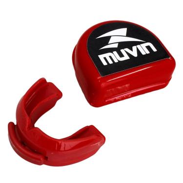 Imagem de Protetor Bucal Duplo Profissional Muvin – Moldável – Proteção – Com Estojo – Artes Marciais - Boxe-Unissex