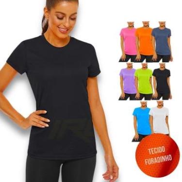 Imagem de Camiseta Blusinha Dry MALHA FRIA POLIMIDA Tecido Furadinho feminina Academia Corrida Yoga 608-Feminino