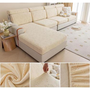 Imagem de Sofá De Estiramento Slipcover Sofá Capa Protetor De Móveis Sofá Macio Com Fundo Elástico Para Crianças, Poliéster Spandex Jacquard Tecido (B,Amarelo Begw01)