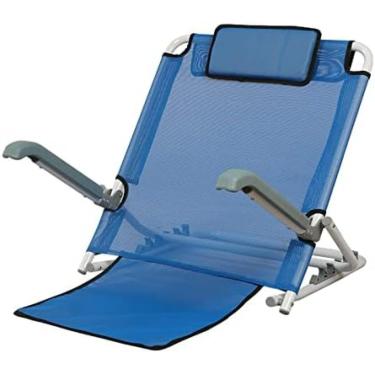 Imagem de Cadeira de chão com apoio para as costas, espreguiçadeira portátil dobrável, cadeira de tatami de meditação, assento de chão acolchoado, sofá de chão, material de malha respirável, para ler/