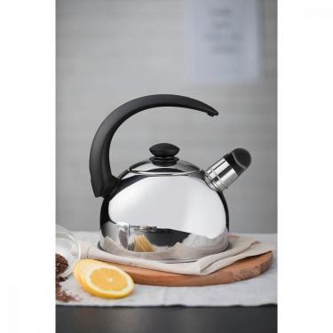 Imagem de Chaleira Tramontina Com Apito Em Aço Inox Cabo Preto 2,1 L