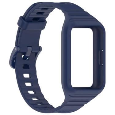 Imagem de Pulseira Armadura LTIMPORTS, compativel com Galaxy Fit 3 Sm-R390 (Azul-Marinho)