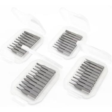 Imagem de qiipii Conjunto de chaves de fenda Precision S2 Steel 4 mm 38 peças - Phillips 000 00 e mais, cabeça chata, Torx 2 3 4 5 6, Torx Security, Pentalobem, Hex, Tri-Wing, Triângulo, Bits em forma de U na