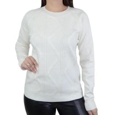 Imagem de Blusa Feminina Facinelli By Mooncity Tricot  Branco Off - 651067-Feminino