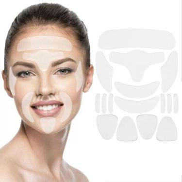 Imagem de Mascara reutilizável silicone anti-rugas rosto adesivo 16pçs