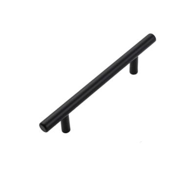 Imagem de 50mm-500mm Armário de porta de cozinha de aço inoxidável T Bar Handle Pull Knob puxadores de armário maçaneta de móveis alça de gaveta de armário, preto 320mm, 1