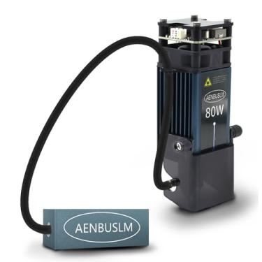 Imagem de AENBUSLM Módulo a laser com assit de ar, módulo laser de 80 W para cortador a laser e máquina de gravação a laser, potência de saída de 10 W, FAC integrado, ponto comprimido duplo ultrafino, entalhe