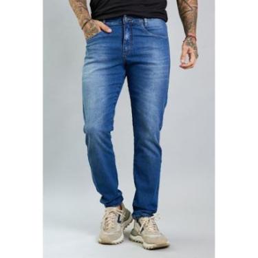 Imagem de Calça Jeans Masculina Slim Fit Marmorizada Lemier Collection-Masculino