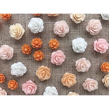 Imagem de 24 pinos decorativos de cortiça, bandejas de quadro de cortiça, porta-retratos de quadro de aviso, adesivo de polegar decorativo para cortiça, organização de escritório ou casa, rosa