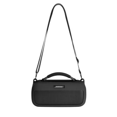 Imagem de Capa de silicone para alto-falante portátil Bose SoundLink Max, montanhismo, caminhadas, viagens ao ar livre, transporte compatível com Bose SoundLink Max (capa protetora de silicone, preta)