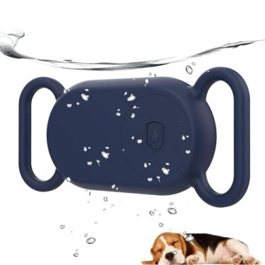 Imagem de Rzttwl Suporte de coleira de cachorro à prova d'água compatível com Samsung Galaxy SmartTag 2, suporte oculto de silicone para rastreador GPS para Samsung Tag 2, capa antiperda para coleira Smart Tag