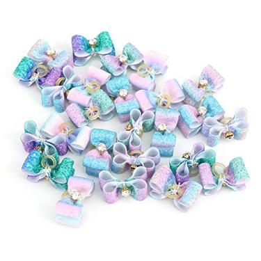 Imagem de 25 Peças de Acessórios para Cabelo de Cachorro, Laços de Cabelo de Cachorro, Lindos Laços de Cabelo Com Laço Pequeno para Cachorrinho, Rampa Gradiente para Animais de Estimação,