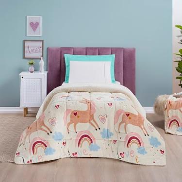 Imagem de Coberdrom Coberta Bout Kids Solteiro, 2,40m x 1,50m, Grosso (Unicórnio)