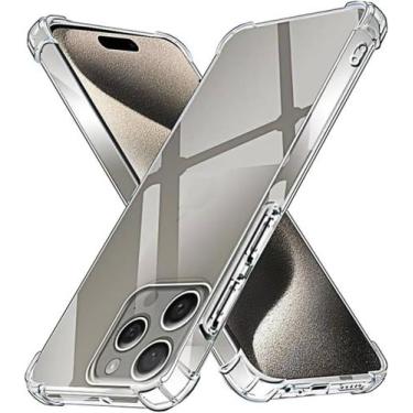 Imagem de Capa Capinha Com Bordas Anti Impacto Para iPhone 15 Pro Max Tela de 6,