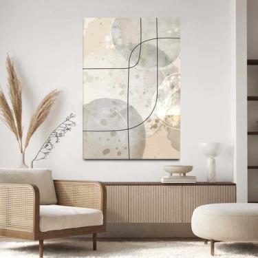 Imagem de Quadro Decorativo Para Sala Quarto Hall Minimalista Bege - Ruart, 130x
