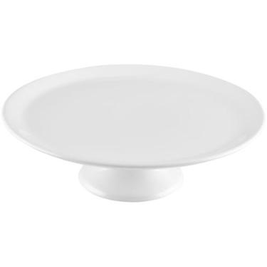 Imagem de Prato para Bolo de Cerâmica Scalla Redondo Milão Pequeno 10,5x28,5cm