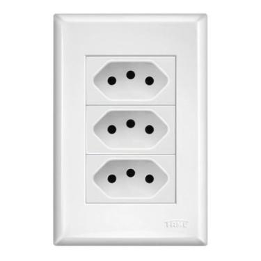 Imagem de 3 Tomadas Padrão 2P+T 10A C/P EV - FAME