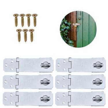 Imagem de Dobradiça Fecho Portão Cadeado Gaveta Armário 5,5 06 Un - Silvana