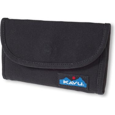 Imagem de KAVU Organizador de viagem Big Spender com três dobras e carteira clutch preta