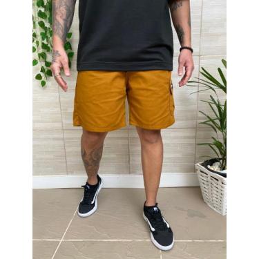 Imagem de Bermuda Masculina Cargo Street Sarja Algodão KYU - LifeStyle, Caramelo