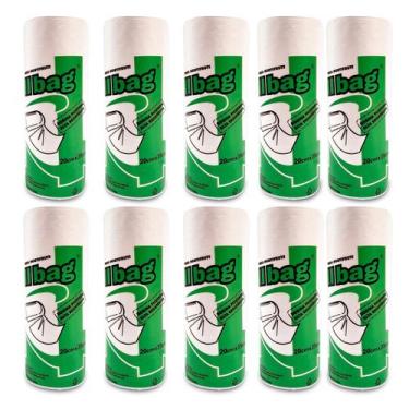 Imagem de Kit 10 Bobinas Saco Transparente Picotado 20x35 C/500 Sacos - Rollbag