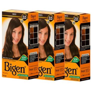 Imagem de Kit 3 Tintas Tintura Coloração Em Pó Bigen - Selecione A Cor - Cless