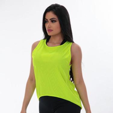 Imagem de Regata para Academia Amarelo Neon em Dry Fit  - Fitmoda, M, Amarelo ne