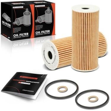 Imagem de A-Premium Filtro de óleo de proteção 10K Miles compatível com Kia Stinger 2018-2023, K900 2019-2020 e Genesis G80 2018-2020, G70 2019-2023, G90 2017-2022, conjunto de 2 peças, substituição # L3 9175,