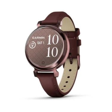 Imagem de Smartwatch Relógio Garmin Lily 2 (2024) Bronze Pulseira Amora de Couro