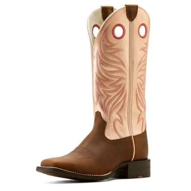 Imagem de Ariat Bota feminina Round Up Ryder Western, Marrom antigo, 7.5 Wide