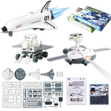 Imagem de Kit estacao solar robotica robo didatico 3 em 1 brinquedo com placa de