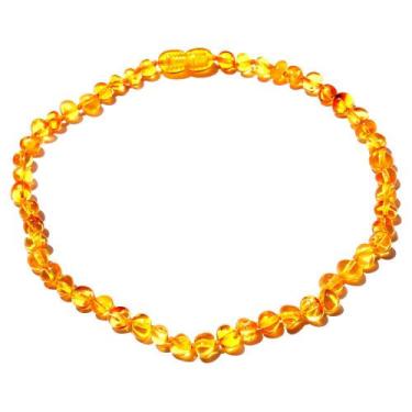 Imagem de Colar de Âmbar Báltico Mel Polido para Bebê - Âmbar Original