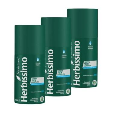 Imagem de Kit Desodorante Roll-On Herbíssimo Tradicional 50Ml - 3 unidades