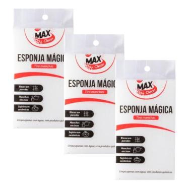 Imagem de Kit 3 Esponja Magica Limpa Parede Tira E Remove Manchas - Clink Max Cl