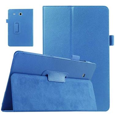 Imagem de EKVINOR Capa para Galaxy Tab E 9.6 - Capa fólio de couro fina com suporte para tablet Samsung Galaxy Tab E de 9,6 polegadas (serve para todas as versões SM-T560 T561 T565 e SM-T567V) - Azul claro