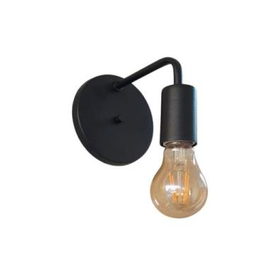 Imagem de Arandela Parede Industrial Minimalista Slim Garagem Preto - Poli Luz