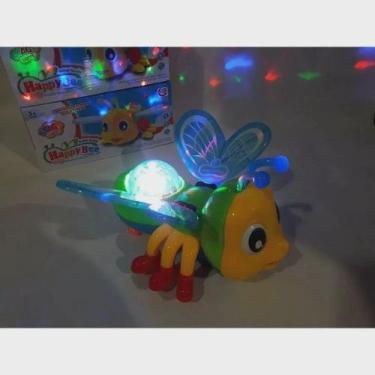 Imagem de Abelha Brinquedo Musical Anda Dança Mexe Luz E Som Gira 360 Graus. - t
