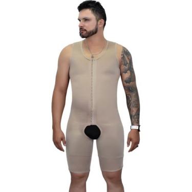 Imagem de Macacão Masculino Pós Procedimento Estético Cinta Masculina - Fanático