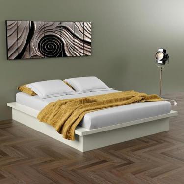 Imagem de Cama Casal para Colchão de até 138 Cm em 100% MDF Off White Dalla Cost