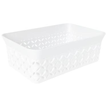 Imagem de Caixa Organizadora Plástico Tamanho P Branca 4,5x13x8,5cm Ref.CXOR01PB