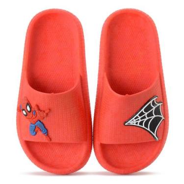 Imagem de Sandália Slide Infantil Chinelo Homem Aranha Nuvem Menino - Cauby, Ver