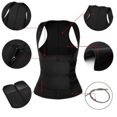 Imagem de Regata térmica efeito sauna dupla com pressão colete - BELLA FLOR, M, 