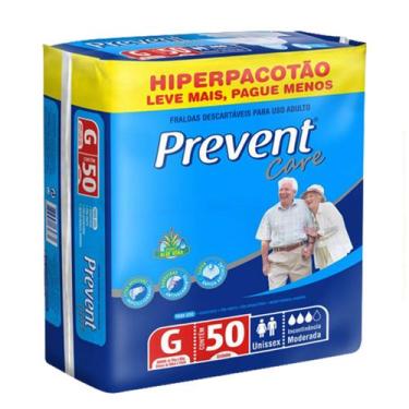 Imagem de Pacotão Fralda Geriátrica Atacado Adulto Prevent Care G C/50 Barato