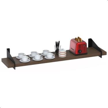 Imagem de Prateleira De Madeira Estilo Industrial Suspensa Max50.P - S3GShop, Ma