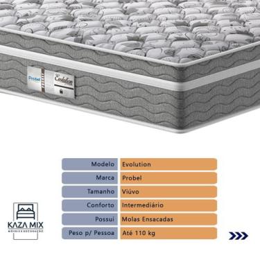 Imagem de Colchão Evolution Molas Ensacadas Viúvo Probel