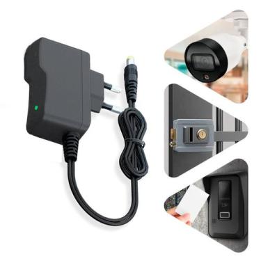 Imagem de Fonte 12v 1a P4 Plug Tomada Fc Com Proteção Cftv Eletrônica - Fc Fonte